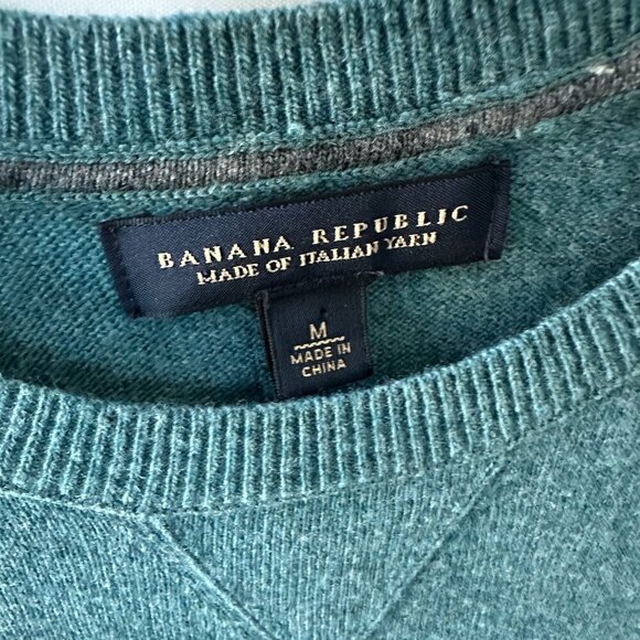 Green Banana Republic Medium Wool/Cashmere Blend Men's Sweater - Picture 4 of 9